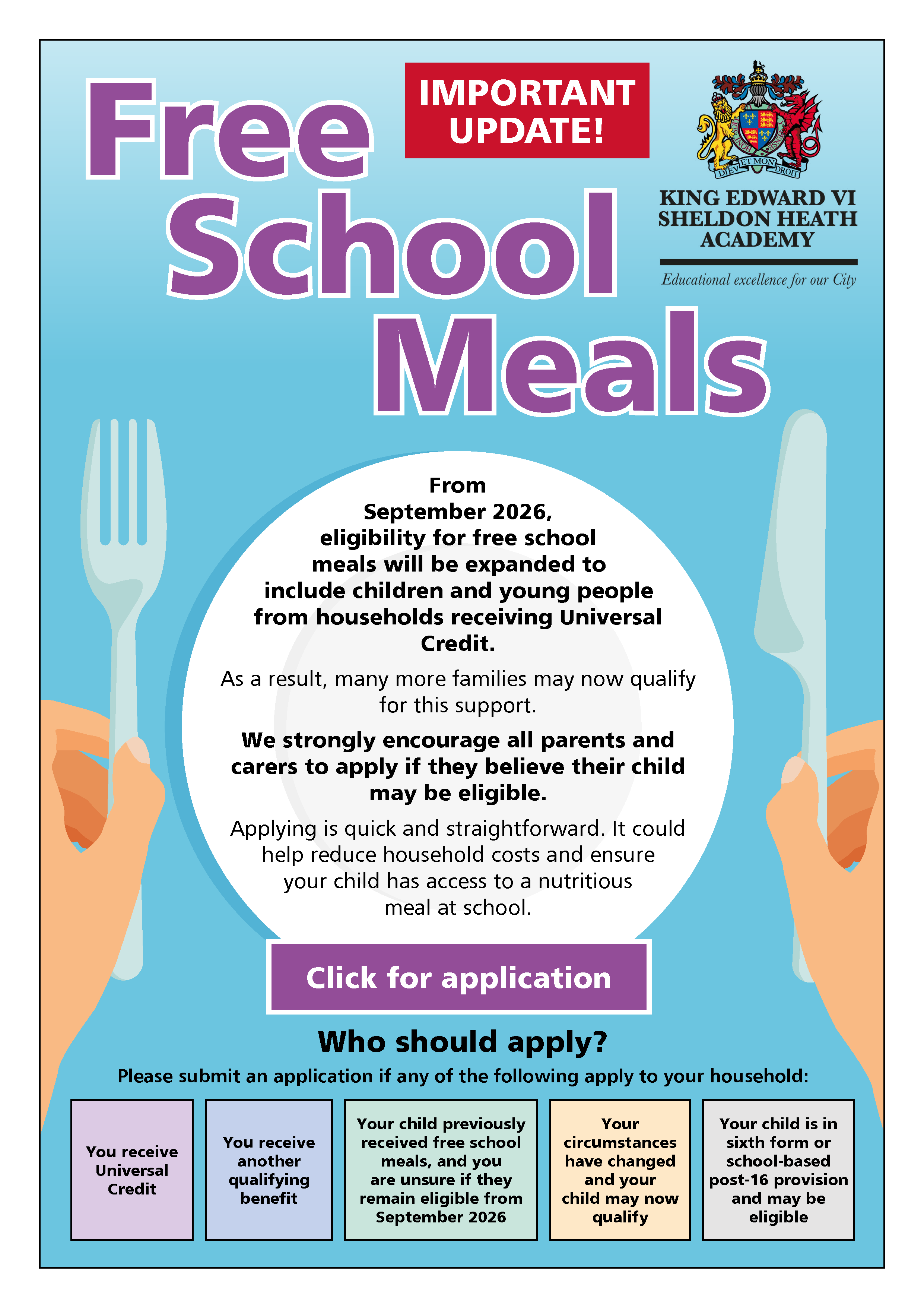 Free School Meals Advice Poster